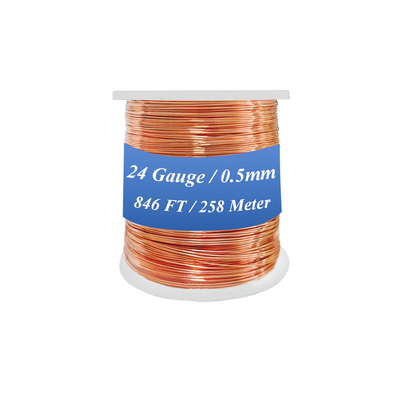 Bare Copper Wire 24Gauge for ElectroCulture Gardening and Bonsai Beading Craft (<24Gauge, 846FT)  
Bare Copper Wire 24Ga