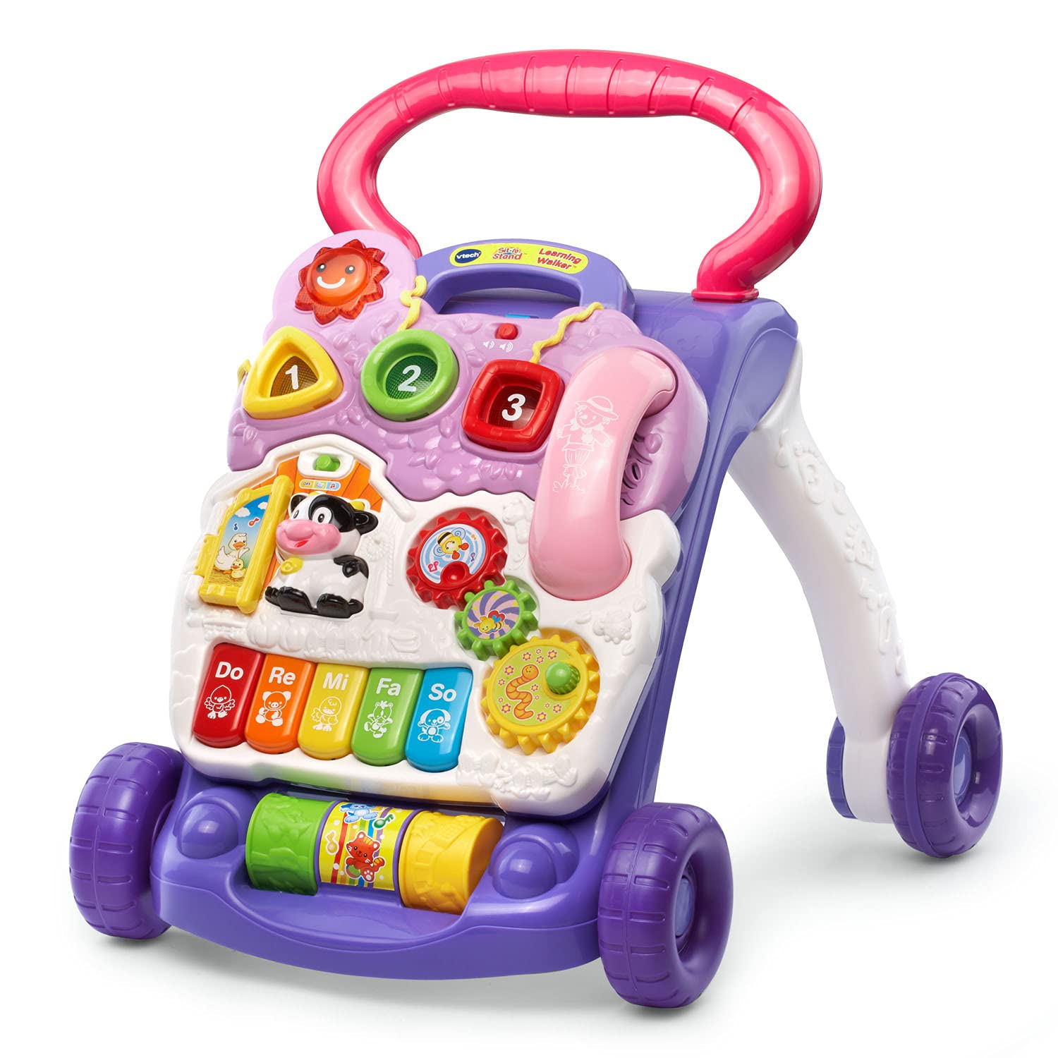 VTech Lavender Sit-to-Stand Learning Walker - Frustration Free Packaging for Toddlers - Ideal for Home Play - Walking Sk