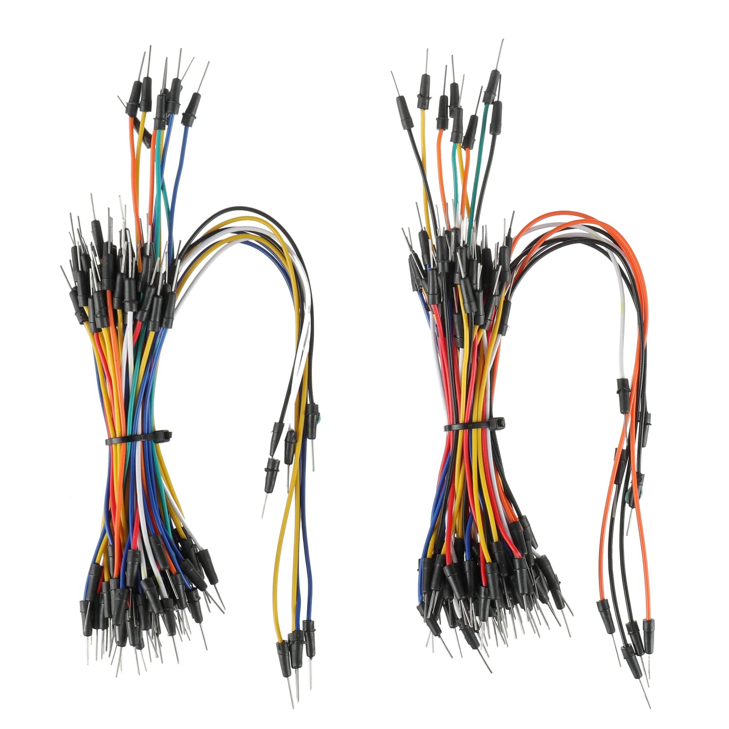 BOJACK 130 Pcs Flexible Breadboard Jumper Wires for Electronics Hobbyists in Projects