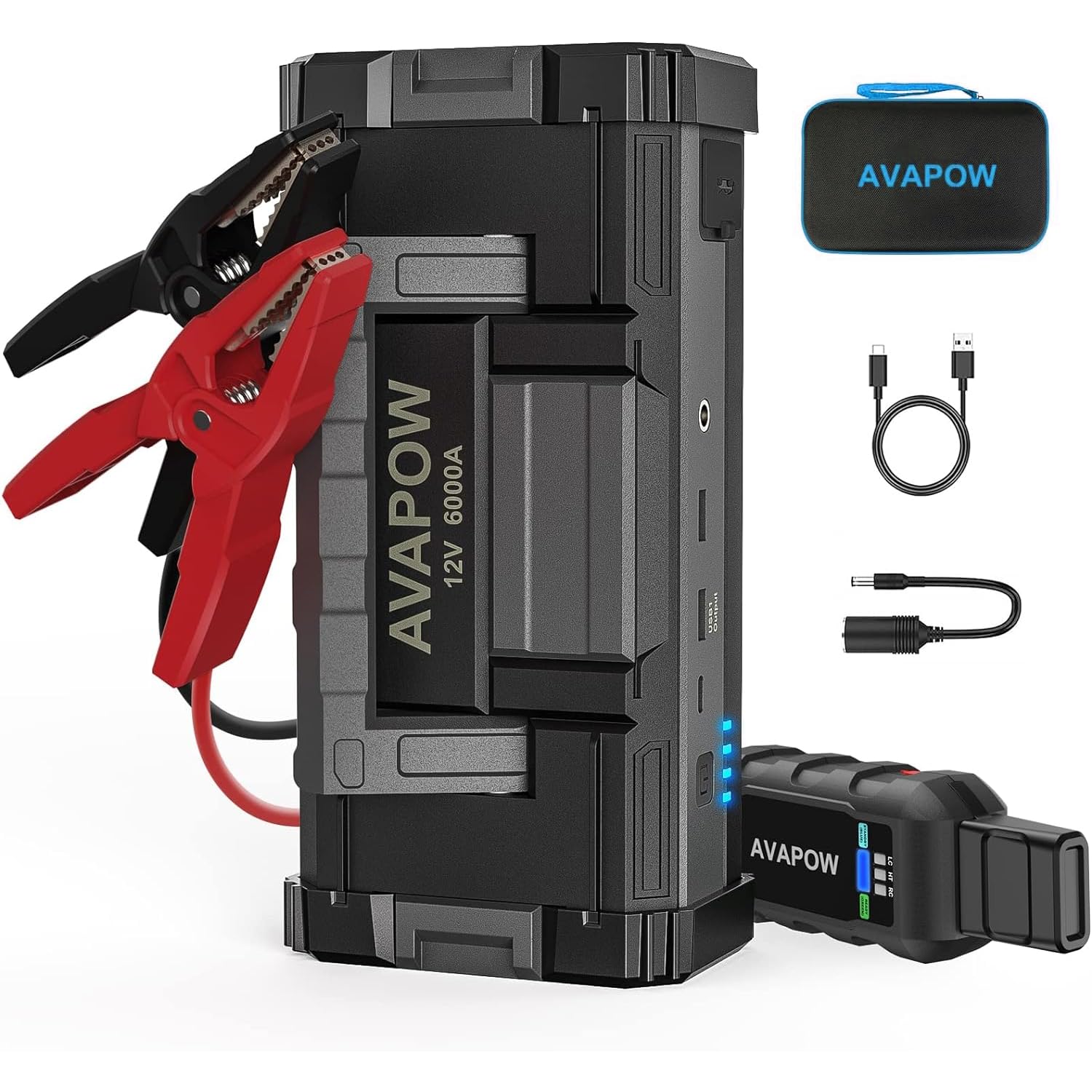 AVAPOW 6000A Car Battery Jump Starter for All Gas or up to 12L Diesel Powerful with Dual USB Quick Charge  
AVAPOW 6000A