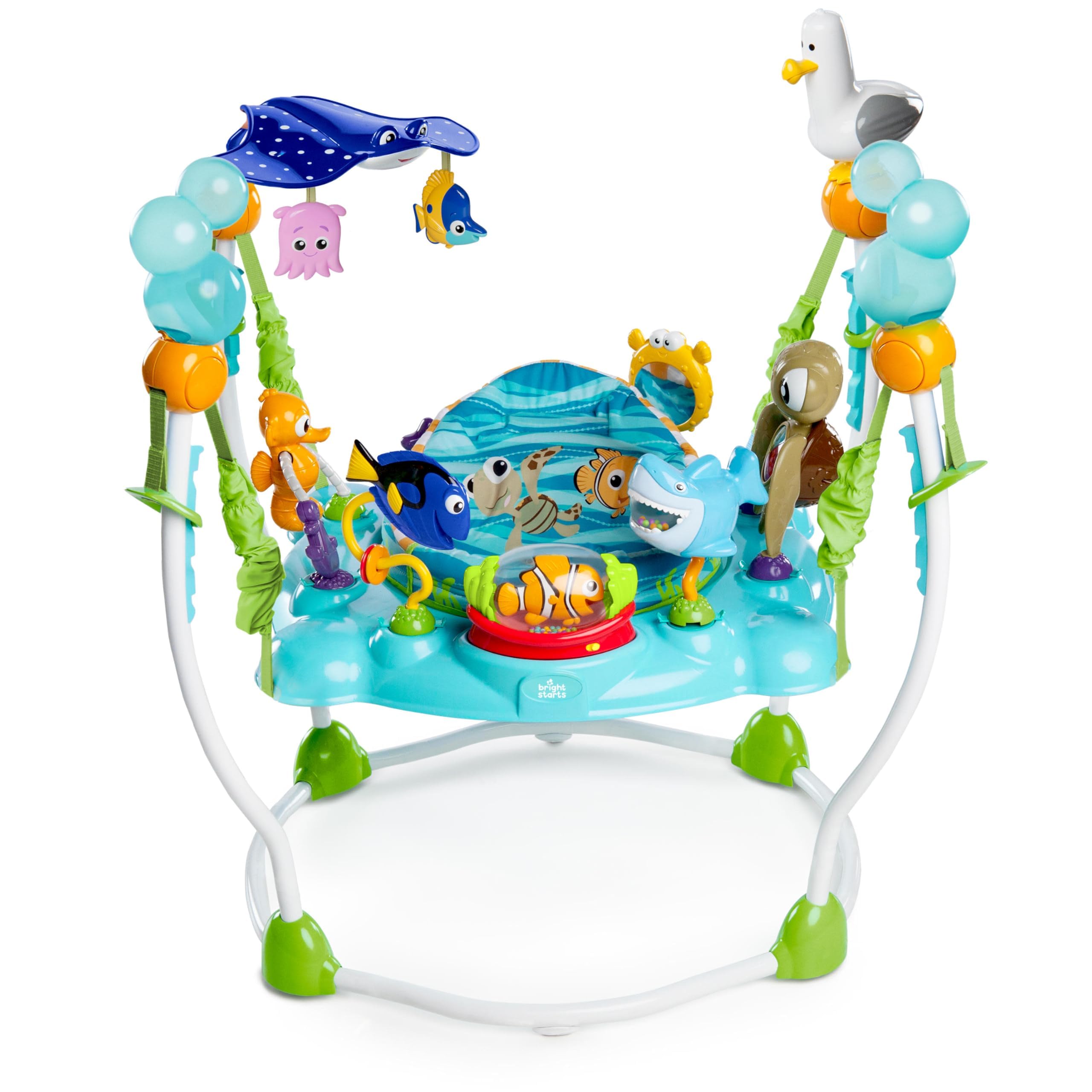 Bright Starts Disney Baby Finding Nemo Sea of Activities Jumper with Interactive Toys & Sounds for 6-12 Month Babies (Bl
