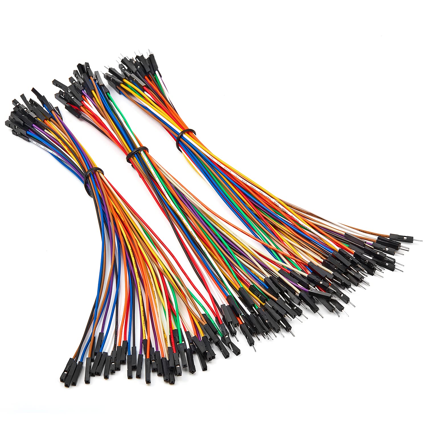 Chanzon Multicolor 120pcs 10cm 20cm 30cm Long Header Jumper Wire Dupont Cable Connector Assorted Kit for Arduino Raspber