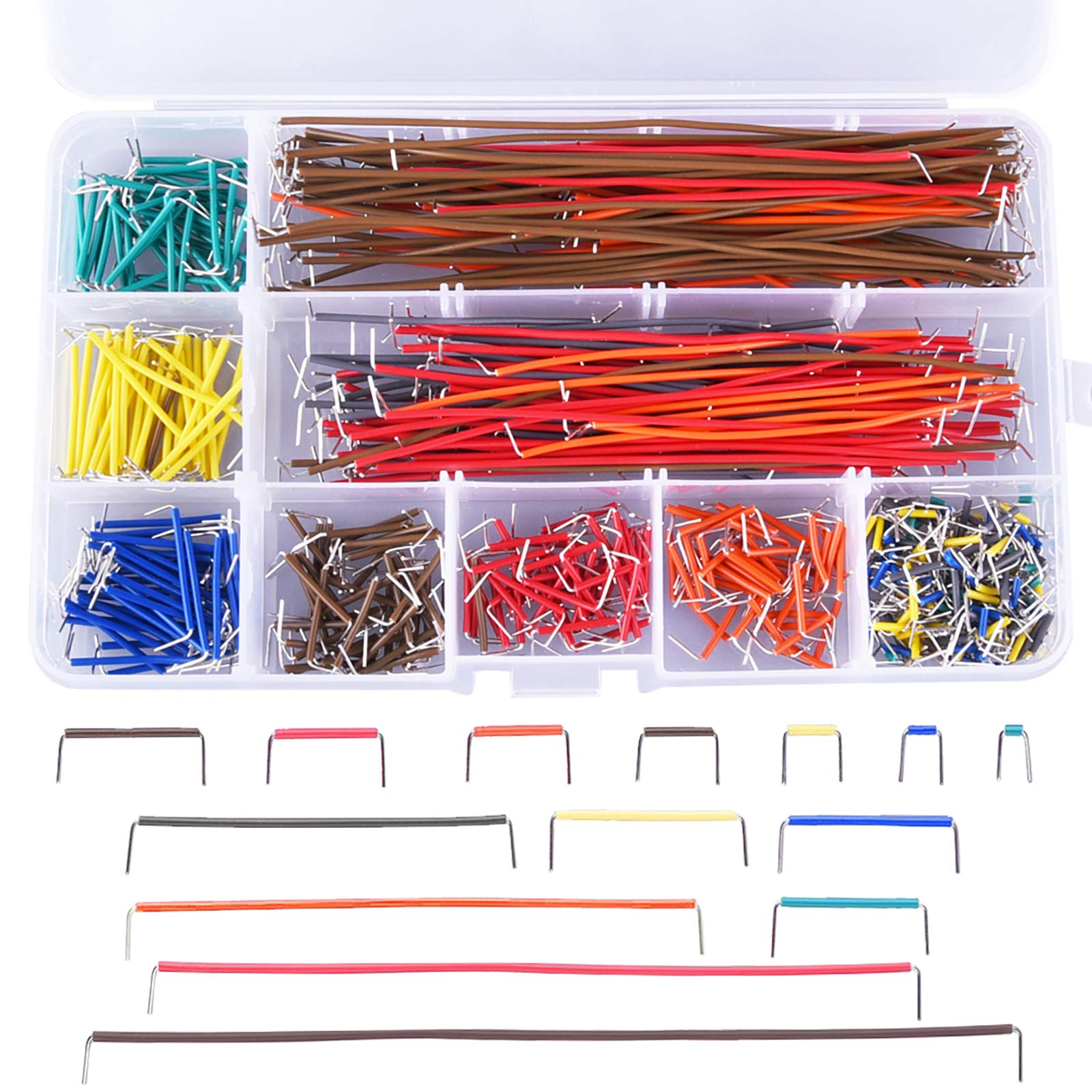 AUSTOR 560 Pieces Jumper Wire Kit for Breadboard with 14 Lengths Assorted Preformed Wires for Electronics Hobbyists and